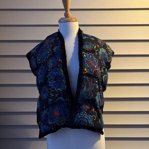6 lb Weighted Colorful Floral Patterned Shawl for Anxiety